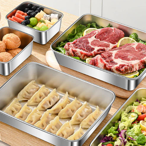 Japanese Stainless Steel Food Storage Boxes