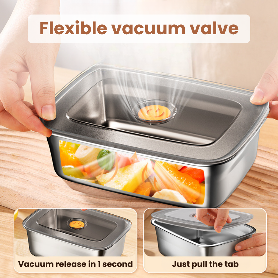 316 Steel Vacuum Food Box – 1000ml | SALE -70%