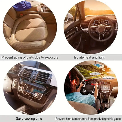 Car Front Sun Shade Windshield, Foldable Titanium Silver Car Sun Shade For Most Vehicles, Keep Vehicle Cool Damage Free