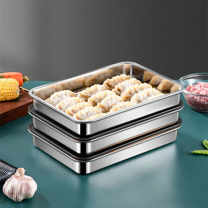 Antibacterial Stainless Steel 304 Vacuum Food Storage Container (22x15x6cm)