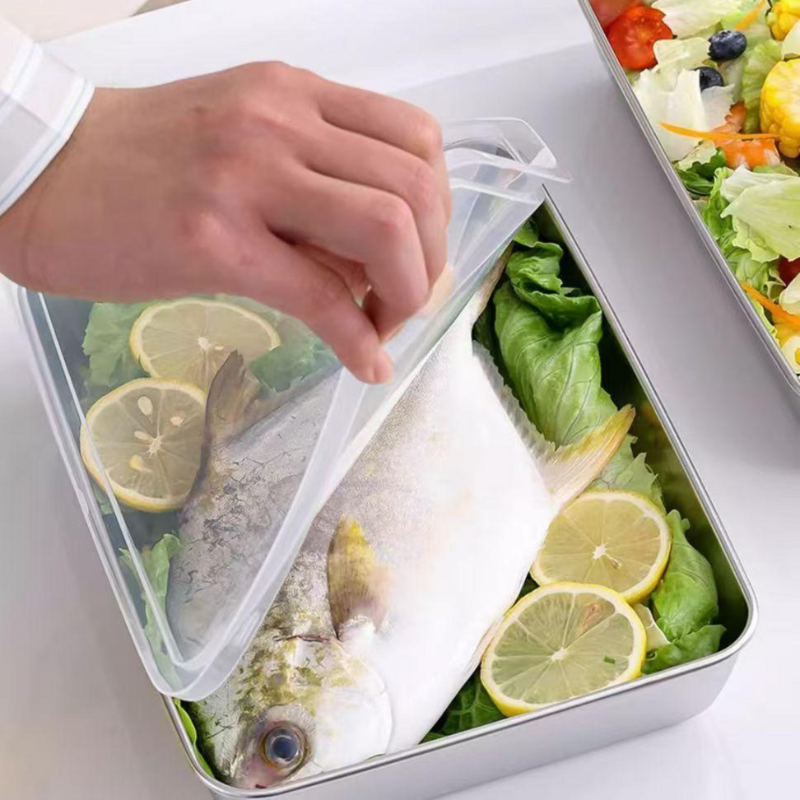 SUS304 Japanese Stainless Steel Food Storage Boxes