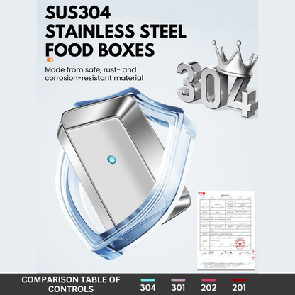 SUS304 Japanese Stainless Steel Food Storage Boxes