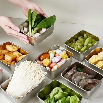 Stainless Steel Tray in Japanese Style Boxes