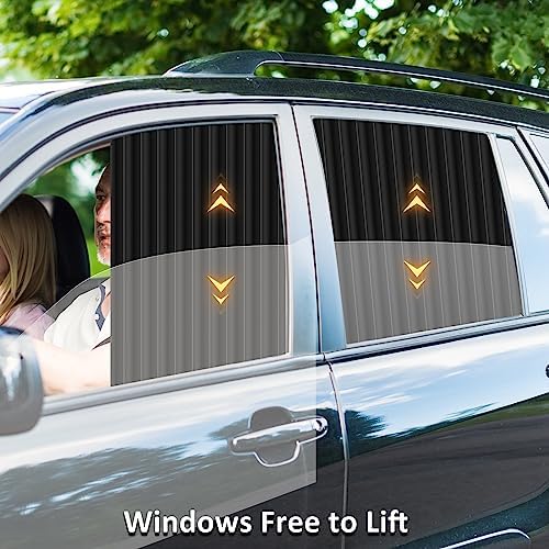 Car Side Window Sun Shade - Magnetic Privacy Sunshades Window Curtain Keeps Cooler Screen for Baby Sleeping Black (4 Pcs) (Copy)