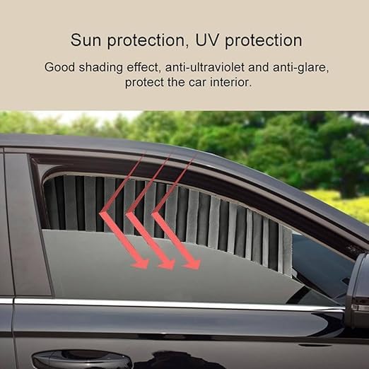 Car Side Window Sun Shade - Magnetic Privacy Sunshades Window Curtain Keeps Cooler Screen for Baby Sleeping Black (4 Pcs) (Copy)