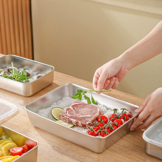 Japanese Stainless Steel Food Storage Boxes
