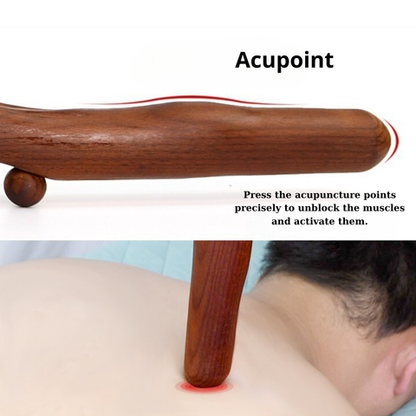 37-Headed Wood Gua Sha Massager For The Neck, Shoulder And Back