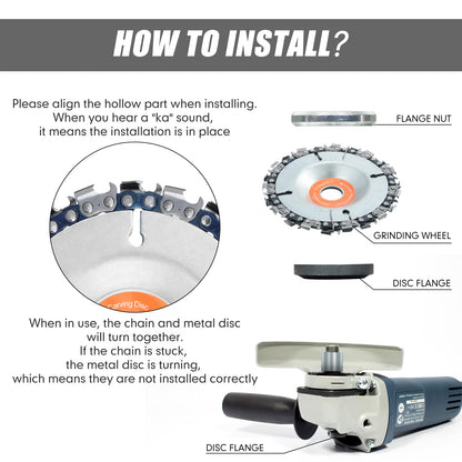 SawDisc™ - Angle Grinder Carving Saw Blade, 4 inch 22 Teeth Angle Grinder Chainsaw Disc