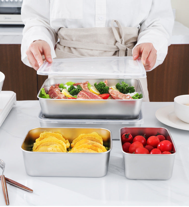 SUS304 Japanese Stainless Steel Food Storage Boxes