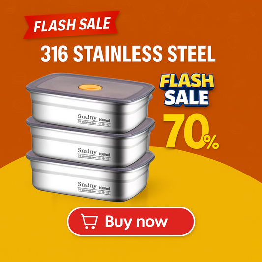 Vacuum-sealed stainless steel 316 container with antibacterial coating – 1000 ml (19 x 13.5 x 5.5 cm)