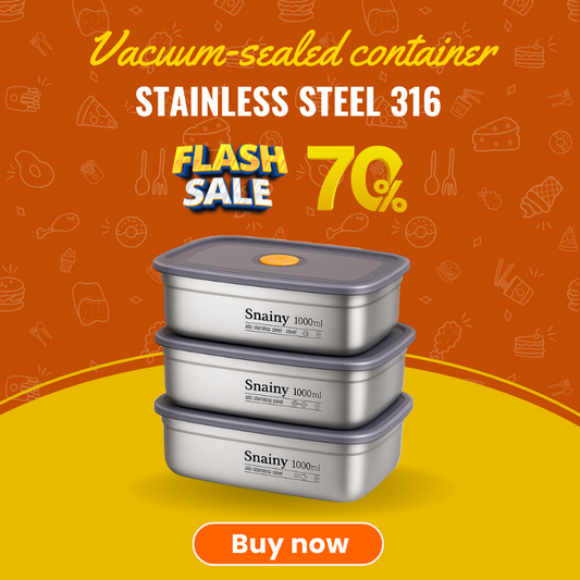 316 Steel Vacuum Food Box – 1000ml | SALE -70%